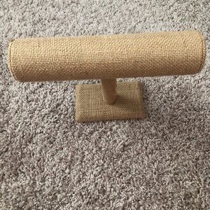 Burlap bracelet holder/stand